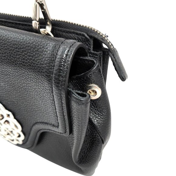 Brighton Ferrara EVE Crossbody Bag Black Leather Adjustable Strap Zip Closure - Picture 8 of 15